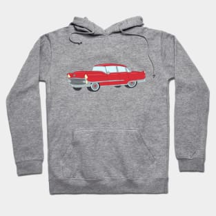 Rockabilly Vintage Car in Red Hoodie